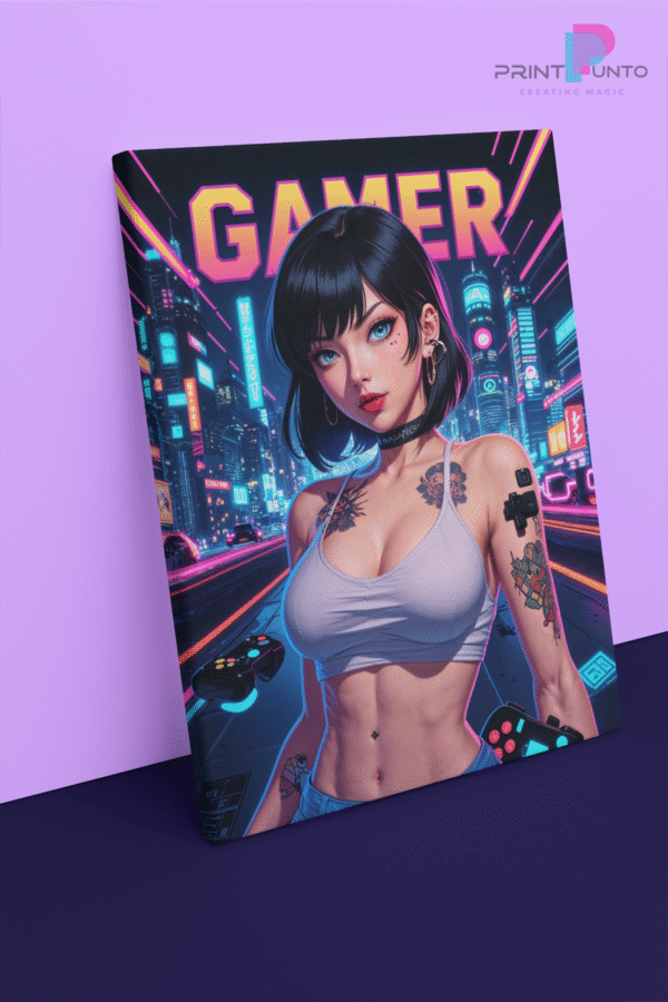 Nova Queen – Neon Gamers Edition 2 | Diseño digital exclusivo para sublimar, estampar e imprimir en múltiples superficies | PNG + JPG + PDF RGB + PDF CMYK - Image 2