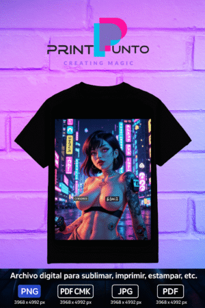 Zenith Queen – Neon Gamers Edition 7 Diseño digital exclusivo para sublimar, estampar e imprimir en múltiples superficies | PNG + JPG + PDF RGB + PDF CMYK