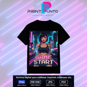Freya Queen – Neon Gamers Edition 34 Diseño digital exclusivo para sublimar, estampar e imprimir en múltiples superficies | PNG + JPG + PDF RGB + PDF CMYK