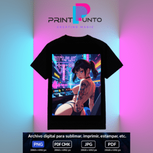 Lázara Queen – Neon Gamers Edition 21 Diseño digital exclusivo para sublimar, estampar e imprimir en múltiples superficies | PNG + JPG + PDF RGB + PDF CMYK