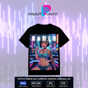 Solaris Queen – Neon Gamers Edition 15 Diseño digital exclusivo para sublimar, estampar e imprimir en múltiples superficies | PNG + JPG + PDF RGB + PDF CMYK