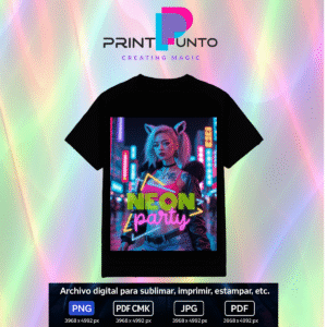 Solaris Queen – Neon Gamers Edition 38 Diseño digital exclusivo para sublimar, estampar e imprimir en múltiples superficies | PNG + JPG + PDF RGB + PDF CMYK