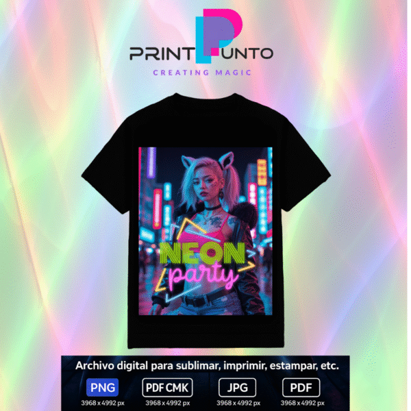Solaris Queen – Neon Gamers Edition 38 Diseño digital exclusivo para sublimar, estampar e imprimir en múltiples superficies | PNG + JPG + PDF RGB + PDF CMYK