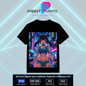 Syrene Queen – Neon Gamers Edition 43 Diseño digital exclusivo para sublimar, estampar e imprimir en múltiples superficies | PNG + JPG + PDF RGB + PDF CMYK